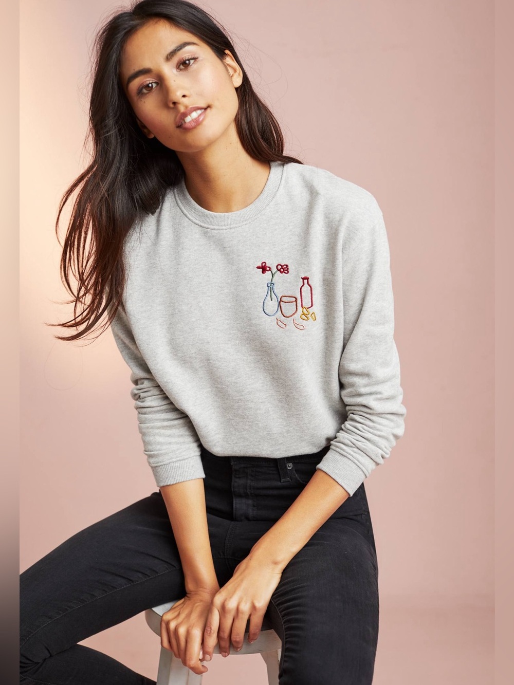 Paloma Wool Hotel II Embroidered Still Life Sweatshirt M